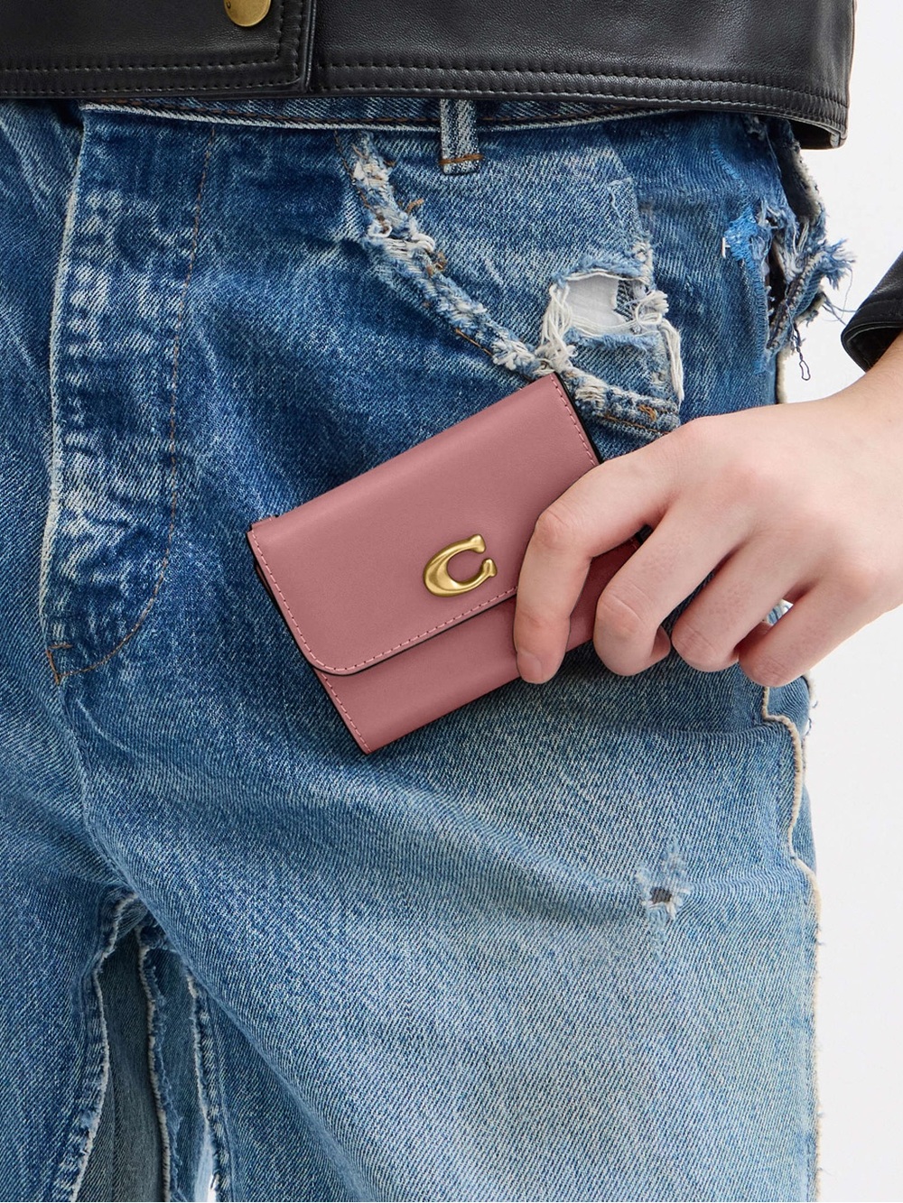 Coach Essential Card Holder Wallet Peony Refined Leather CZ111 NWT - Picture 14 of 14